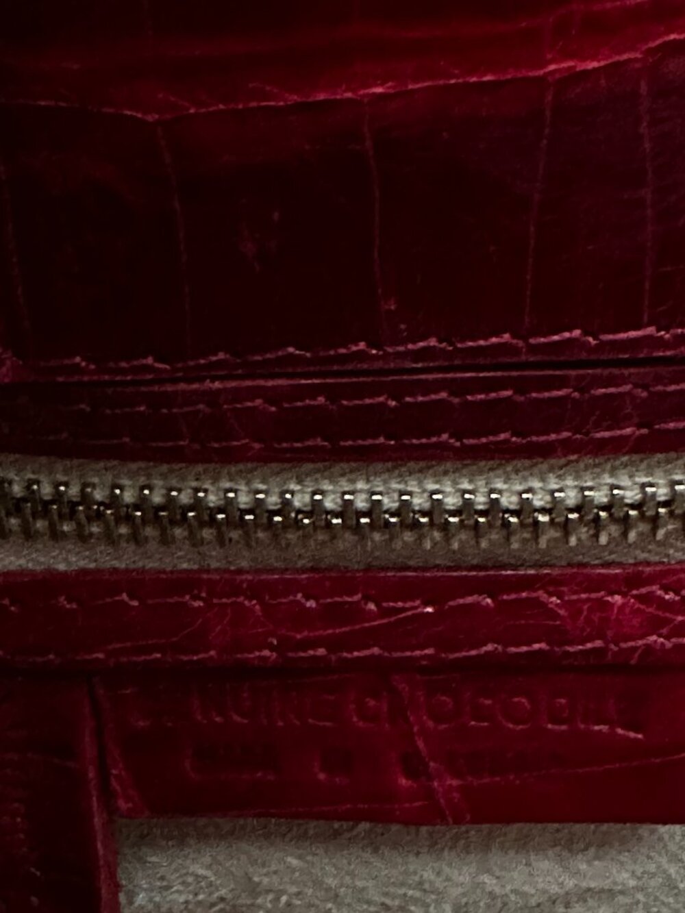 Brand New Nancy Gonzalez Red Crocodile Handbag - Picture 6 of 8